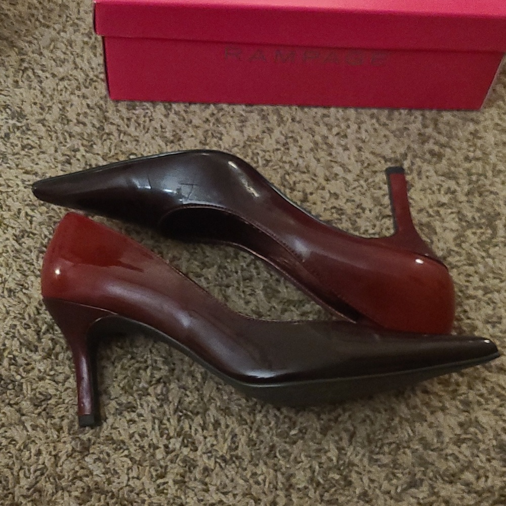 Two-tone red heels